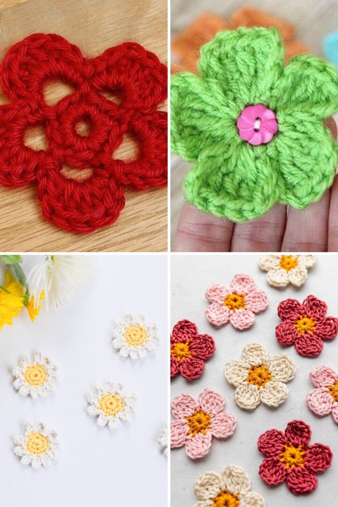 14 Easy Crochet Flower Free Patterns