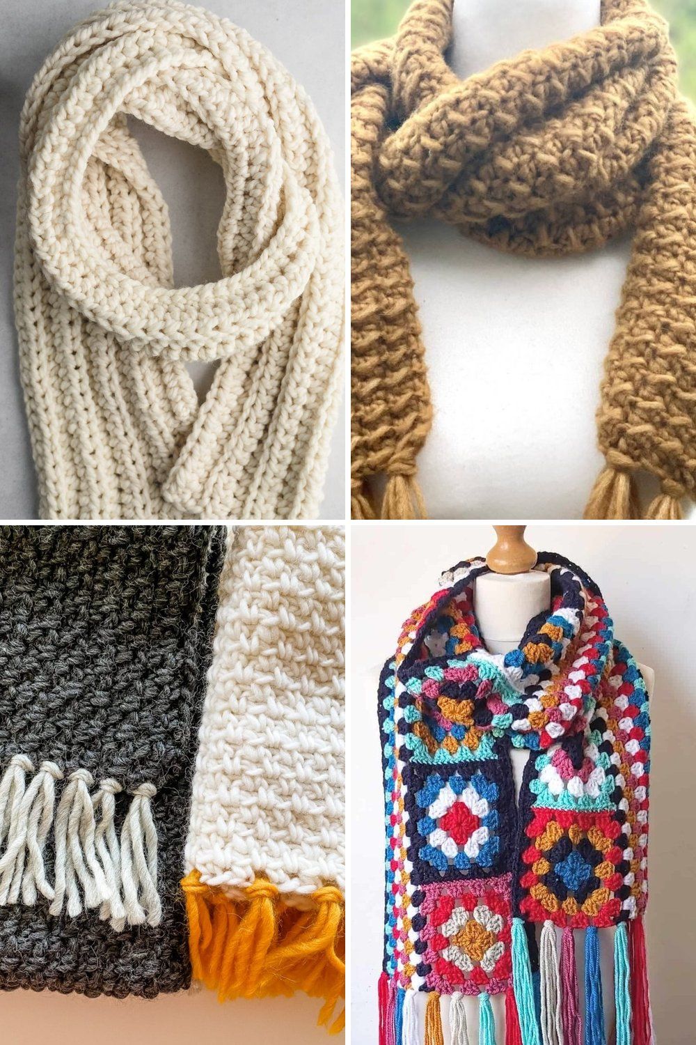 13 Easy Crochet Scarf Free Patterns