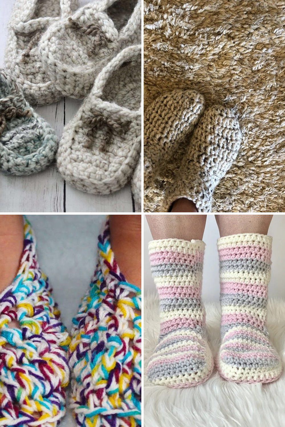 13 Crochet Slippers Free Patterns