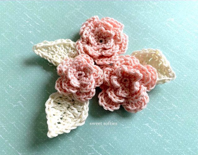 Layered Rose Applique free crochet pattern by Jade