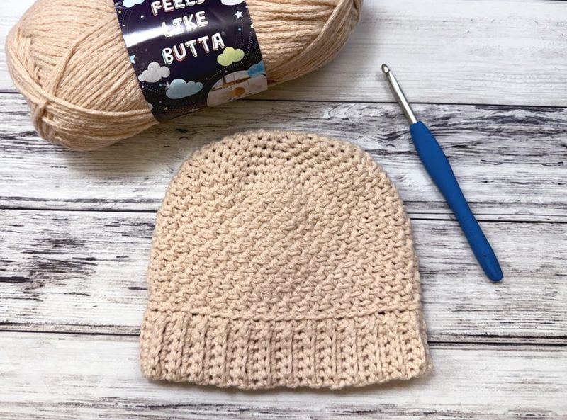Basic Crochet Baby Beanie free crochet pattern by Amanda Saladin