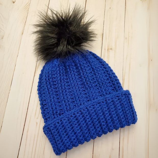 Hills and Valleys Ribbed Beanie free crochet pattern by Carol Hladik