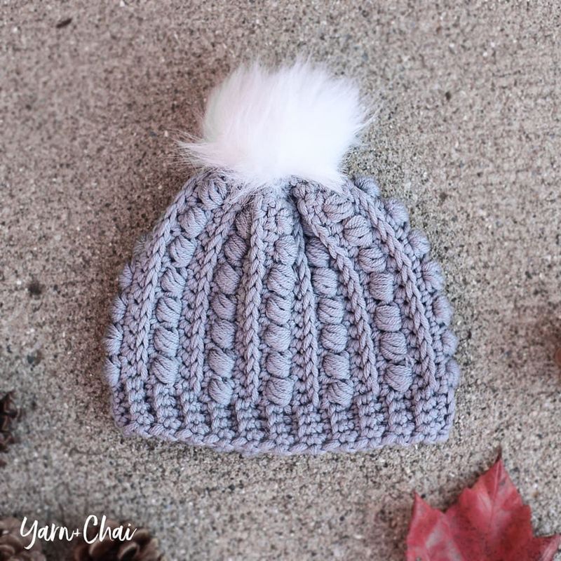 Malia Newborn Beanie free crochet pattern by Yarn + Chai