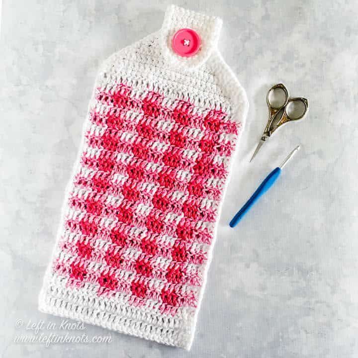 Spring Gingham Hand Towel free crochet pattern by Megan Meyer