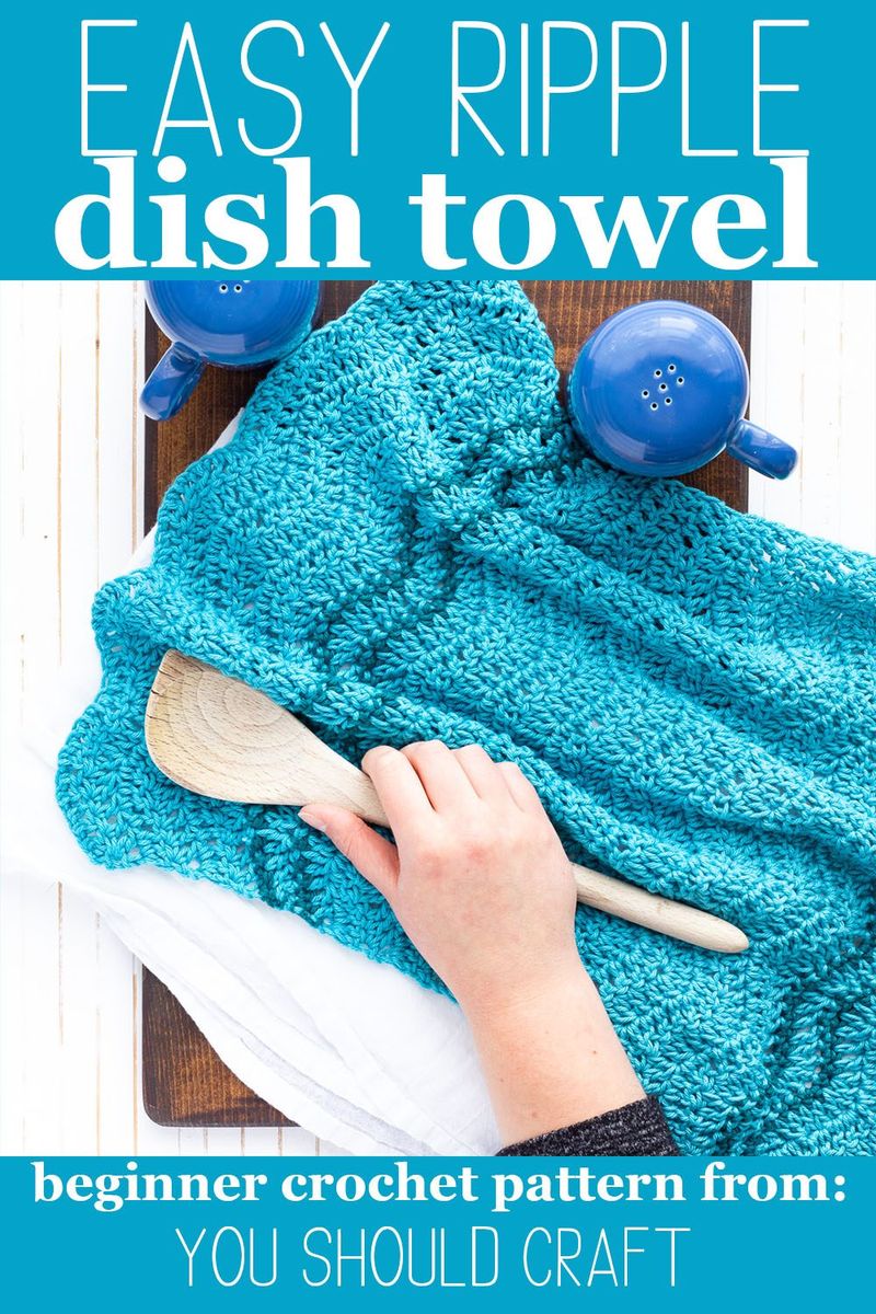 Ripple Dish Towel free crochet pattern by Alex