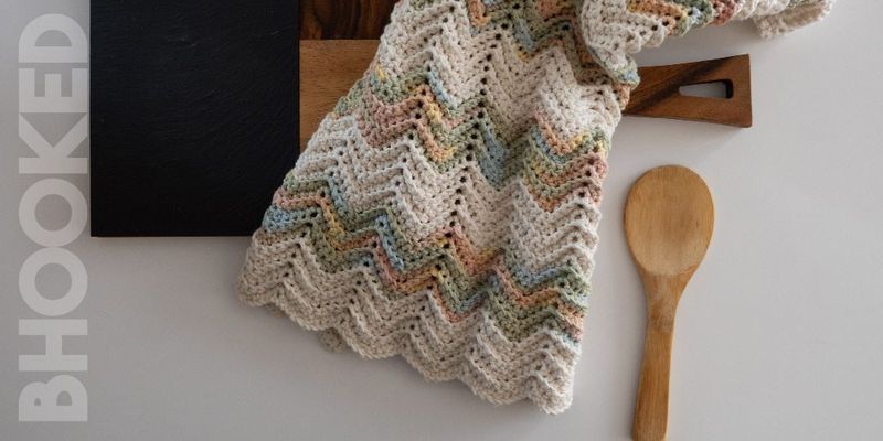 Chevron Kitchen Towel free crochet pattern by Brittany