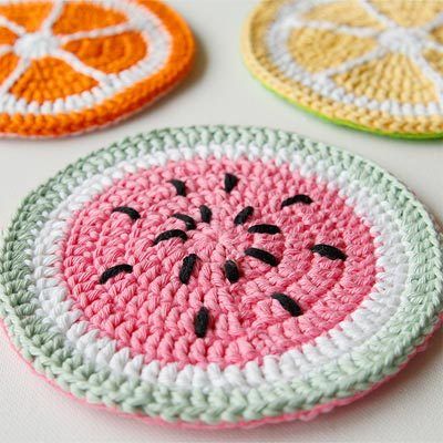 Tutti Frutti Potholders free crochet pattern by Wink