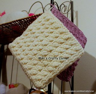 Margaret's Double Cross Stitch Potholder free crochet pattern by Miki Wilkins