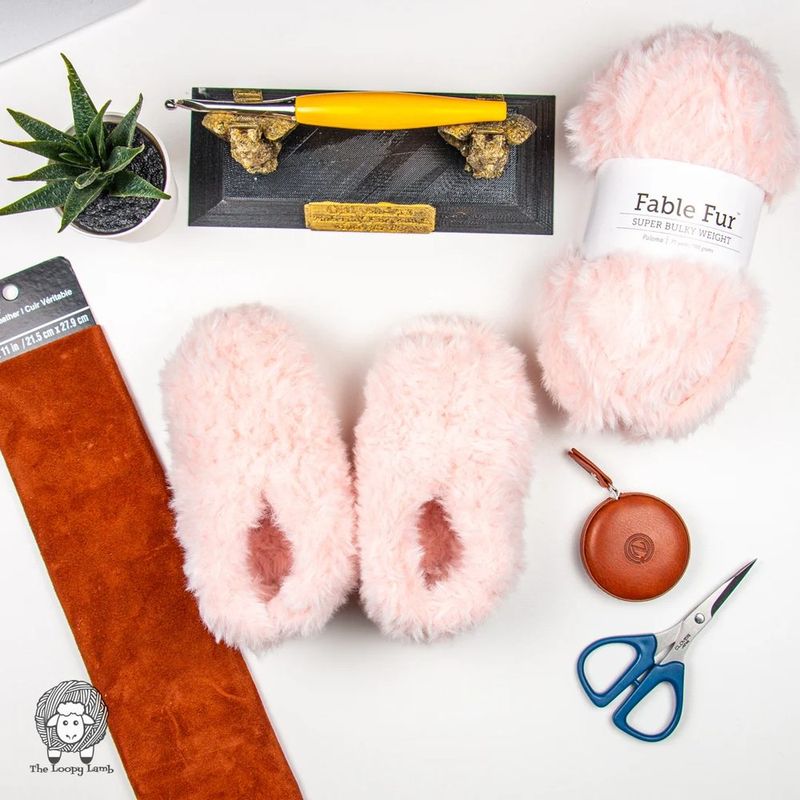 Rustic Fur Easy Crochet Slippers free crochet pattern by Ashley Parker
