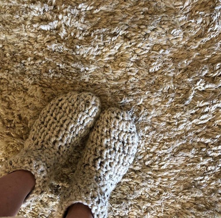 The Warmest Feet Ever Slipper Socks free crochet pattern by Pam Carr