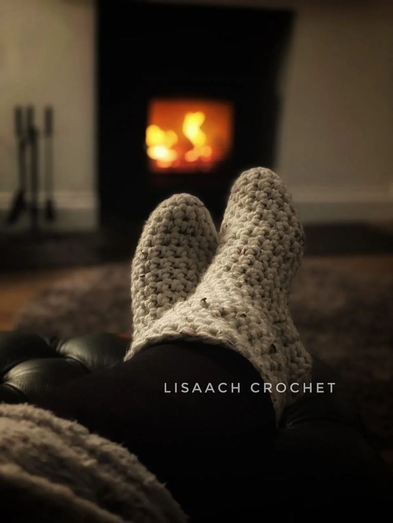 Crochet Slipper Socks (Any Size) free crochet pattern by Lisa Auch