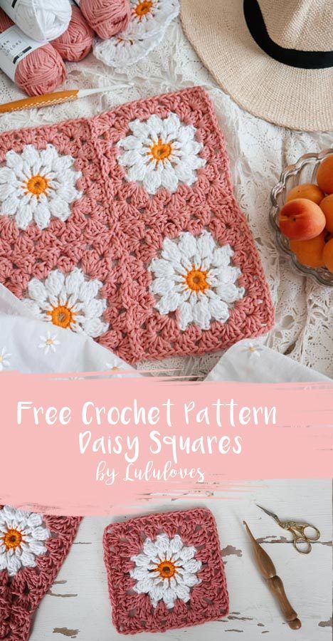 Daisy Granny Square (Lululoves) free crochet pattern by Emma Escott