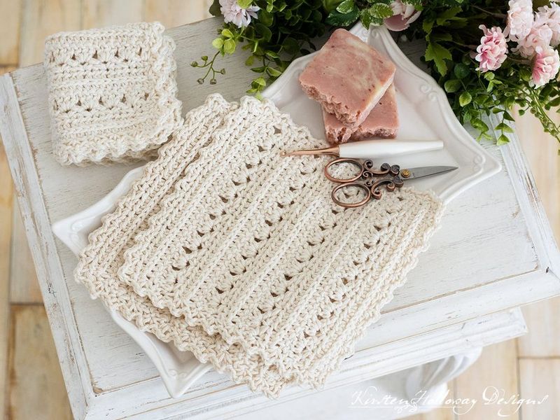 Easy Primrose & Proper Dishcloth free crochet pattern by Kirsten Holloway Designs