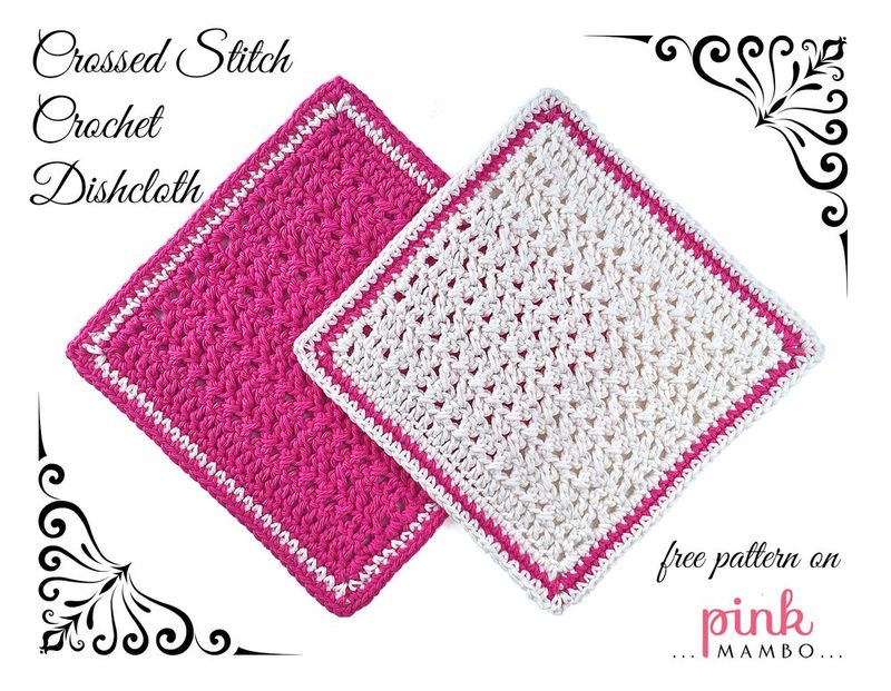 Crossed Stitch Crochet Dishcloth free crochet pattern by Carolyn Christmas