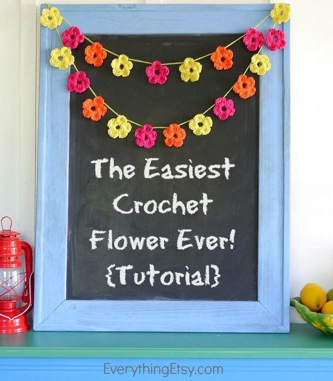 The Easiest Crochet Flower free crochet pattern by Kim Layton
