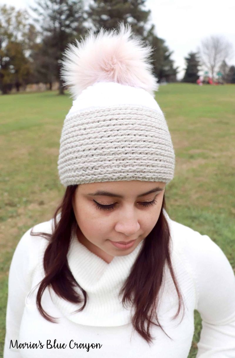 Faux Knit Hat free crochet pattern by Maria Weaber