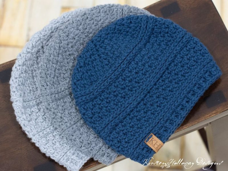 Simple Seed Stitch Beanie free crochet pattern by Kirsten Holloway