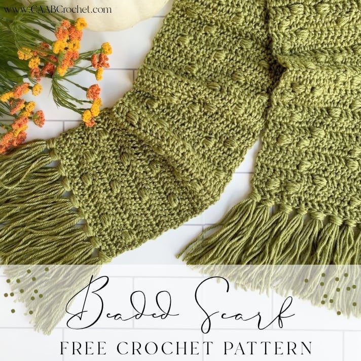 Beaded Scarf free crochet pattern by Esther