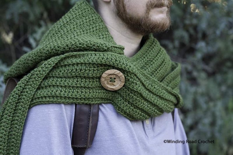Wanderer's Crochet Hooded Scarf free crochet pattern by Lindsey